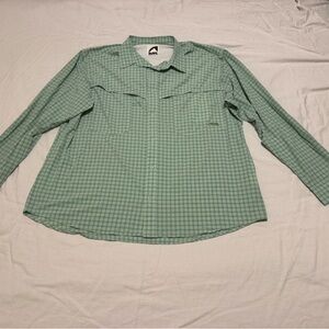 Mountain Khakis Green Plaid Casual Button Down Shirt